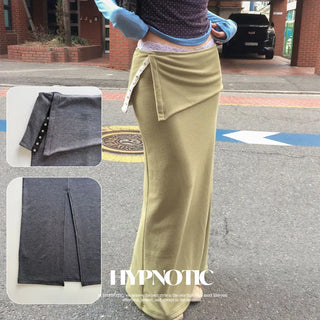 [MADE: In-house Production] Snap Folding Long Skirt