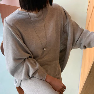 Knit Bolero Loose Fit Cardigan for Transitional Season