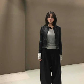 Round Neck Short Rider Jacket