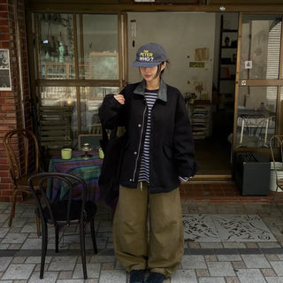 Washed Balloon Cotton Pants
