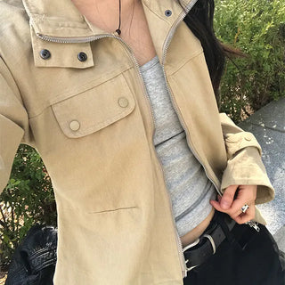 몬드 슬림 스트랩 코튼 자켓