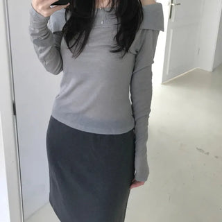 Peer Off-shoulder T-shirt (2 colors)