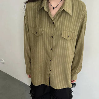 Salty Stripe Oversized Shirt (2 colors)