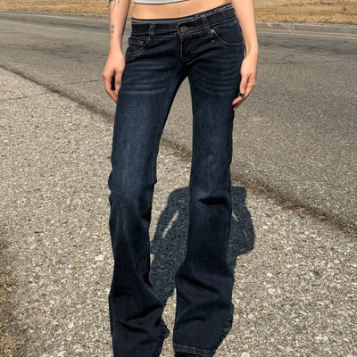 [+M size!!] 2000s Low-rise denim pants