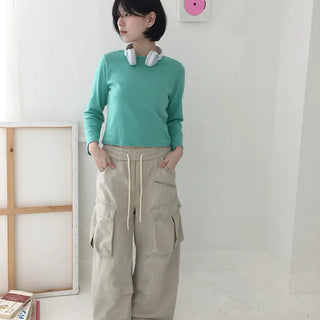 Color genius mint cropped t-shirt