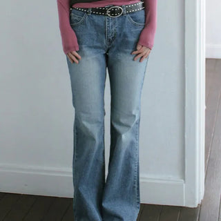 Catslop Low-Rise Slim Bootcut Denim Pants 2 Colors