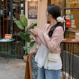 Muldi Round Neck Basic Knit Cardigan