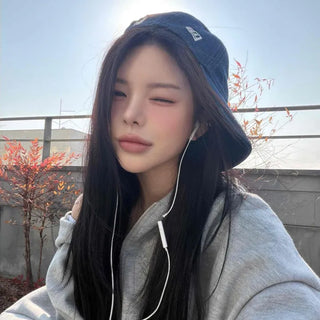 Oversized Plain Hooded Zip-Up Jumper