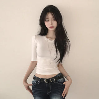 Heart-stopping, Chewy Mochi Round Neck Slim Delicate Fit Sleeveless T-shirt