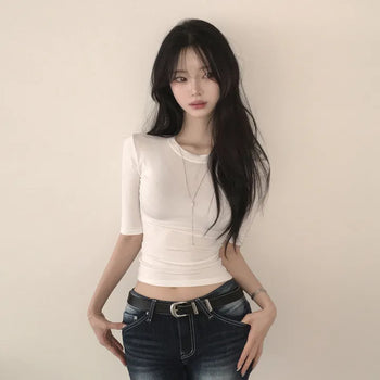 Heart-stopping, Chewy Mochi Round Neck Slim Delicate Fit Sleeveless T-shirt