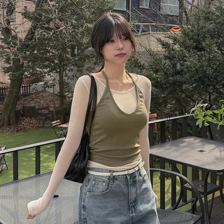 Sugar See-Through Layered Long Sleeve T-Shirt