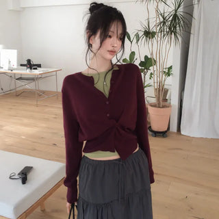 Prat Round Button Cardigan [8% Wool]