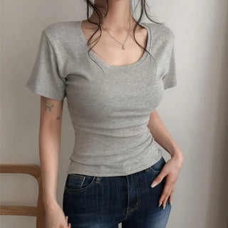 Avenley U-neck Short Sleeve T-shirt [Modal 37%]