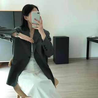 Double-Button Tailored Semi-Overfit Single Jacket