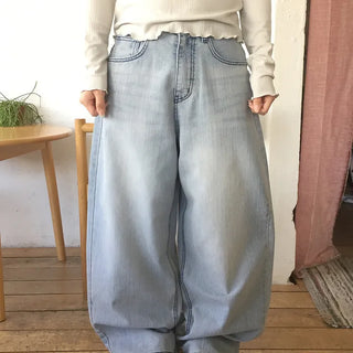 Raha Pocket Wide Denim Pants