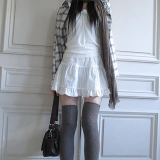 Pure Lace Mini Skirt (2 colors)