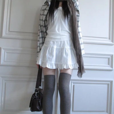 Pure Lace Mini Skirt (2 colors)