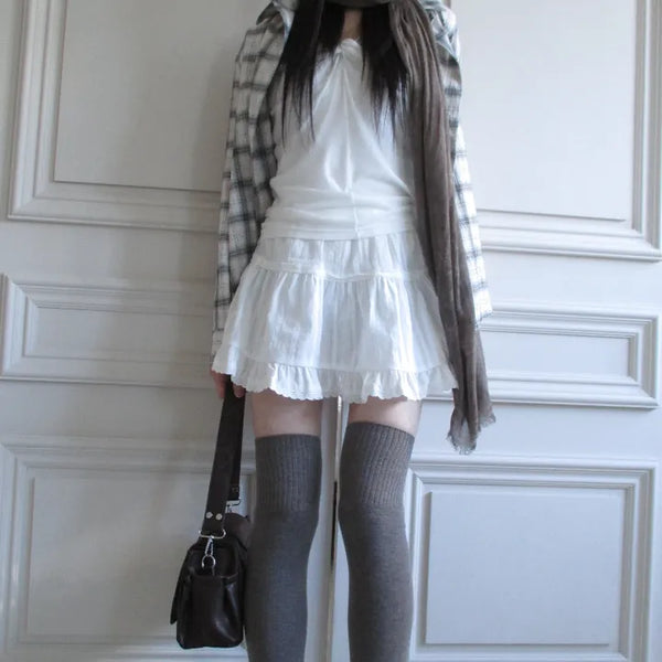 Pure Lace Mini Skirt (2 colors)