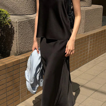 LOVE Fluid Satin Skirt