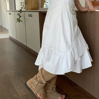 Brier Shirred Midi Skirt