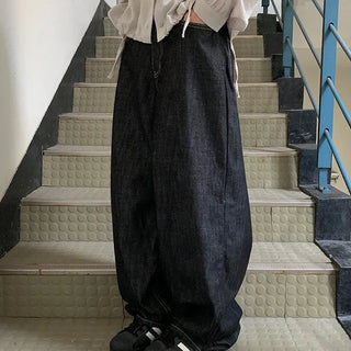 Nurian Non-Faded Wide Denim Pants