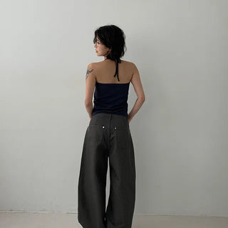 Odir Basic Halterneck Ribbed Sleeveless
