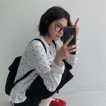 Nermo Dot Frill Cardigan T-shirt