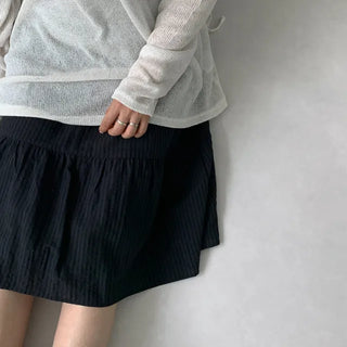 Jea's striped tiered midi skirt