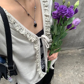 Cobbled Heart Gemstone Knot Necklace