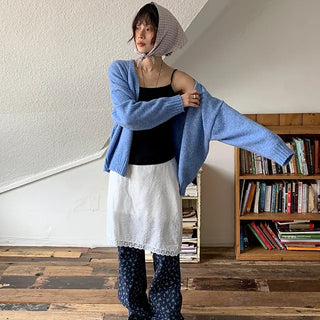 Abir Loose-fit Wool V-neck Cardigan