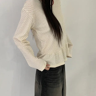 Oldiva Layered Frill Dot T-shirt