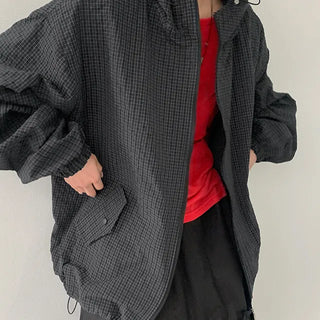 Klipsey check windbreaker jacket