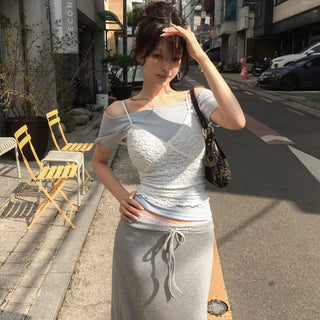 Yuked Double Strap Lace Sleeveless