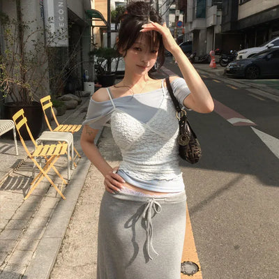 Yuked Double Strap Lace Sleeveless