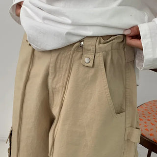 Miyake Wide Cargo Carpenter Cotton Pants