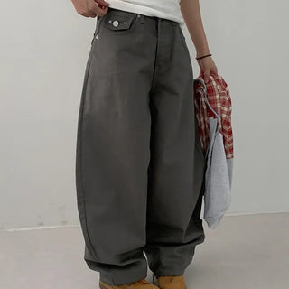 Baydel Vintage Studded Wide Balloon Fit Cotton Pants