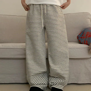 Saddler Stripe Banded Wide Pants