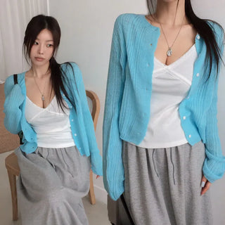 Gelive Round Knit Cardigan [Wool 5%, Mohair 5%]