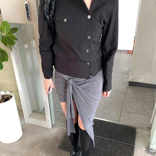 Gold Button Short Tailored Jacket