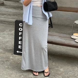 Mutten Banding Maxi Long Skirt