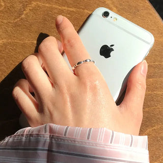 Verbi ribbon shirring open ring