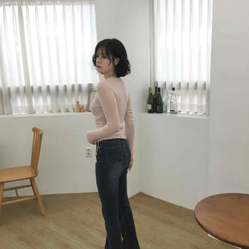 High-Rise Leather Print Straight Jeans