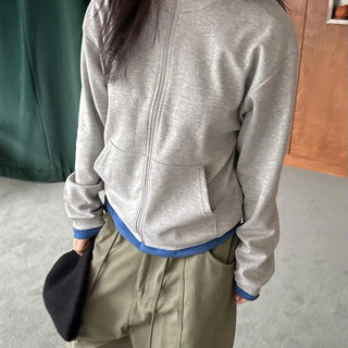 [UNISEX] Soft High-Neck Zip-Up