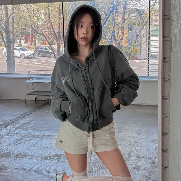 Grichen Two-Way Zip-Up Hoodie