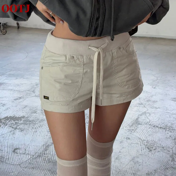 Peido Elastic Waist Low Shorts