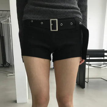 Belted Wool Shorts