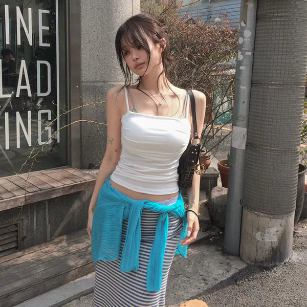 E-Off Shirred Sleeveless [Built-in Cup]