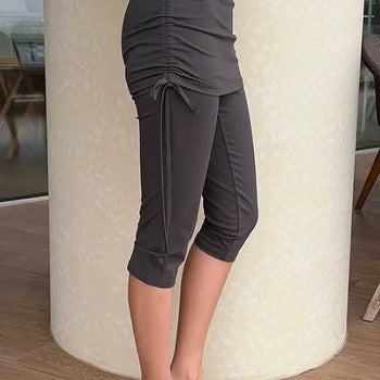 DRAPING Shirred Skirt Pants