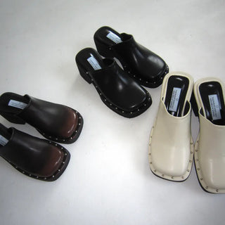 Riveted Square Loafers