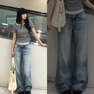 캣츠 빈티지 워싱 로우 부츠컷 팬츠